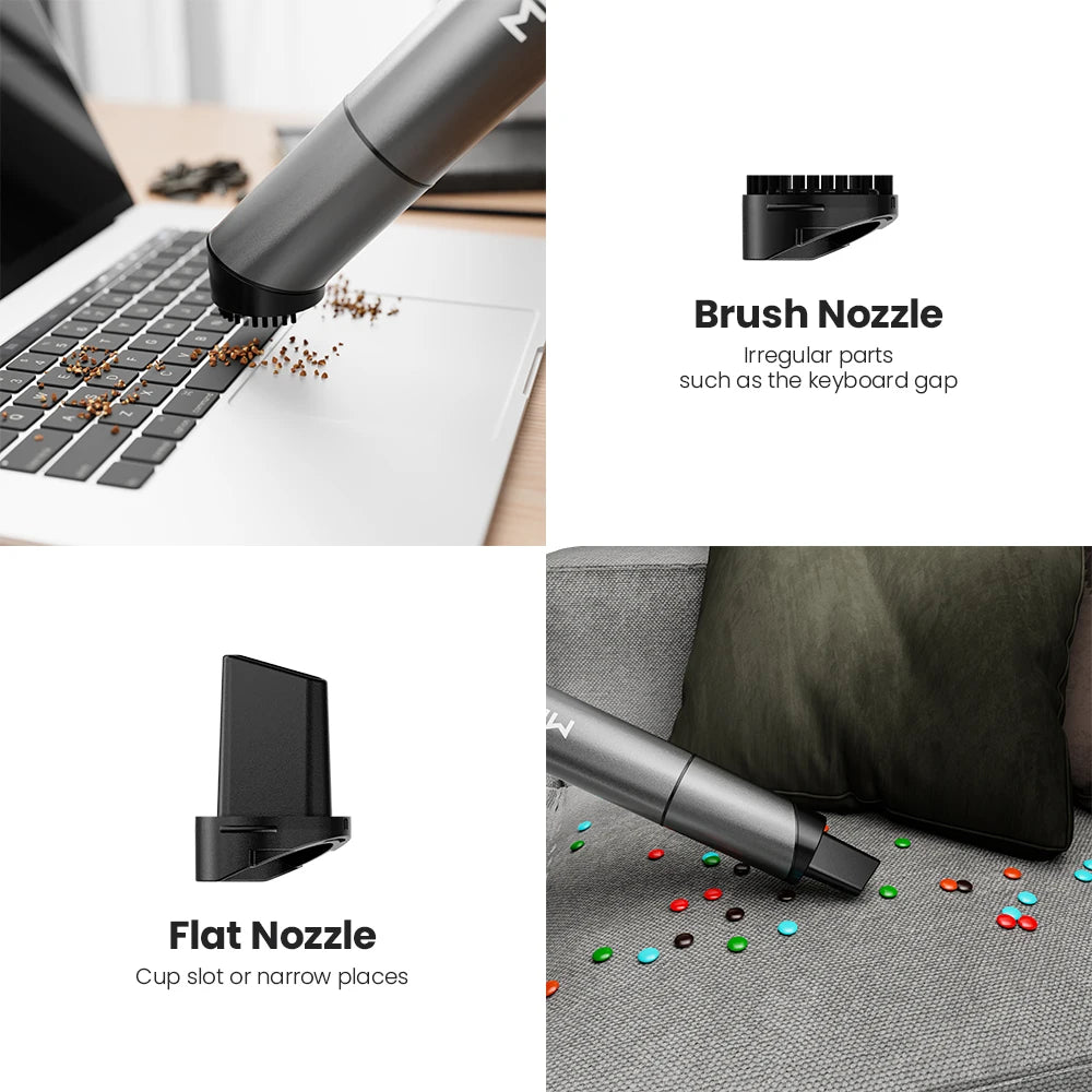 MIUI 3-in-1 Handheld Vacuum Cleaner – Powerful, Compact, and Cordless for Car, Keyboard, and Home