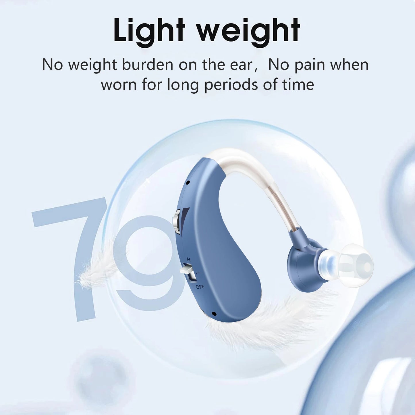 Smart Rechargeable Hearing Aid for Seniors | Amplified Sound, Mini Size, Comfortable Fit – BTE Hearing Pro