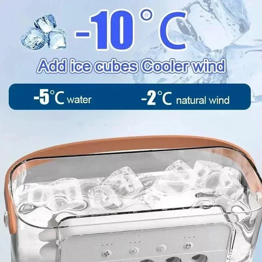 3-in-1 Mini Air Cooler with LED Light and Humidifier | Rechargeable Portable Fan for Home and Office