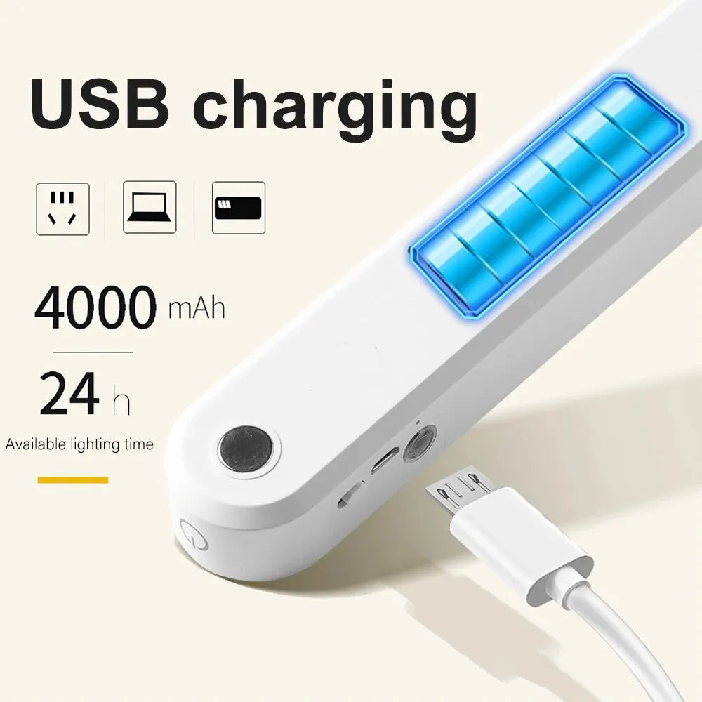 LED Desk Lamp Office Study USB Rechargeable Magnetic Dimming