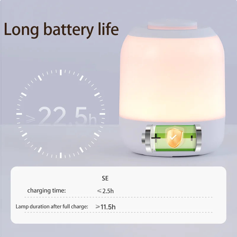 Rechargeable RGB Touch LED Lamp – Table Night Light with Sensor