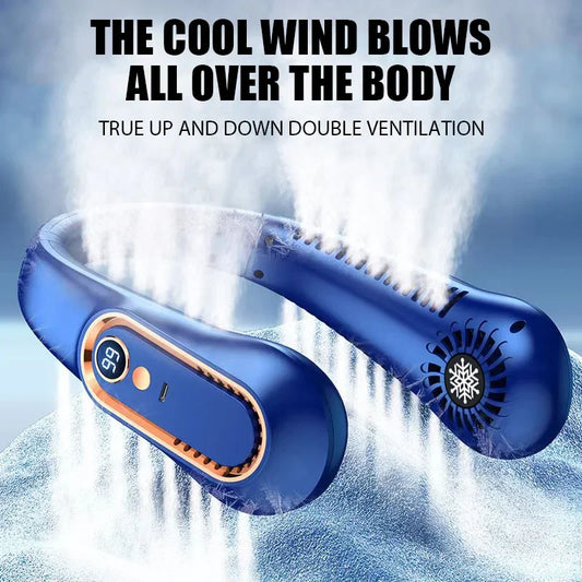 Bladeless Neck Fan – USB, Quiet, and Portable | Instant Cool Air